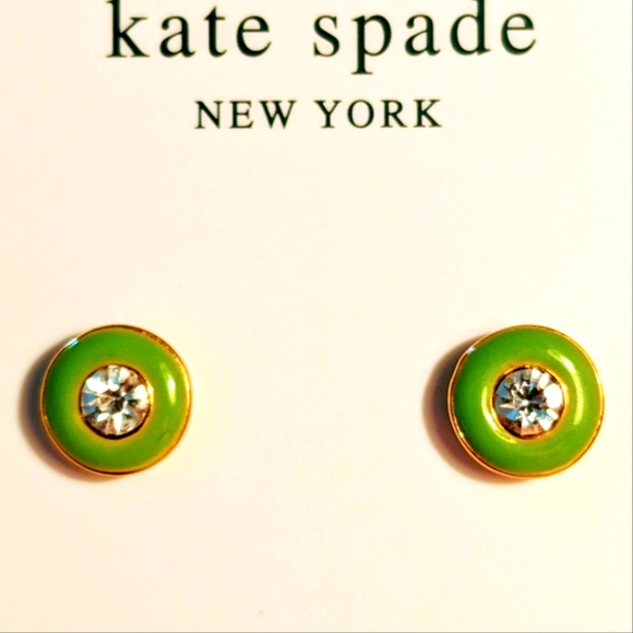 NWT Kate Spade Candy Drop studs in bright green 💚🍏💚🍭🍬 - Picture 6 of 14